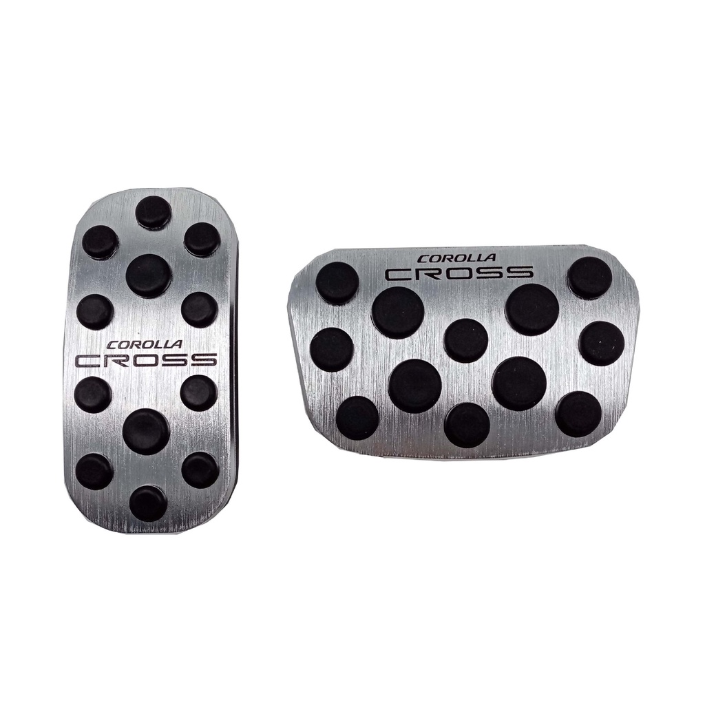 Pedali In Acciaio E Gomma Per Toyota Corolla Cross E CHR &ndash; Set Cover Argento Antiscivolo