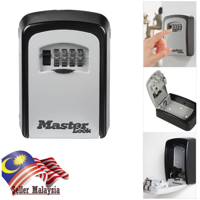Master Lock Lock Box 5401D Set Your Combination Wall Mount 5 Keys