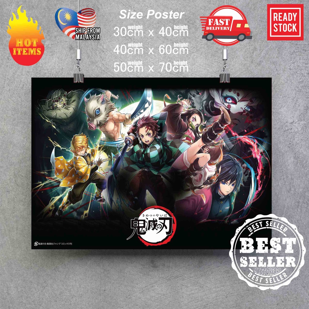 【READY STOCK】Demon Slayer Kimetsu no Yaiba 59 Poster Tanjirou Nezuko ...