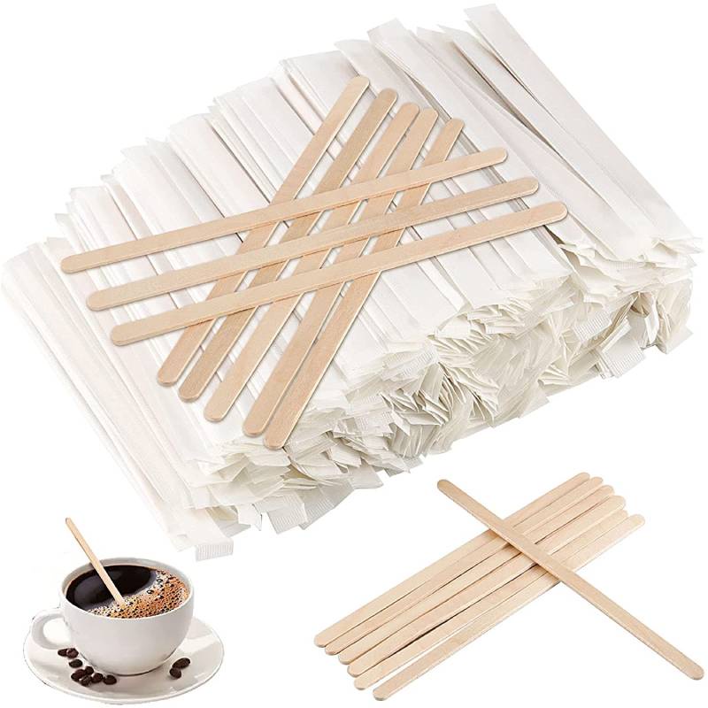 14cm Birch Wood Stirrers Disposable Wooden Stirrer Eco Friendly Coffee ...