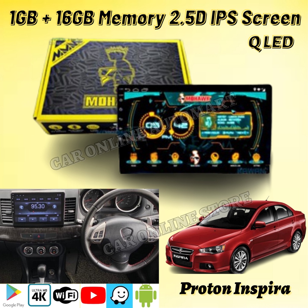 PROTON INSPIRA ~ MOHAWK T3L MS SERIES Q-LED 1GB+16GB 4K ANDROID PLAYER ...