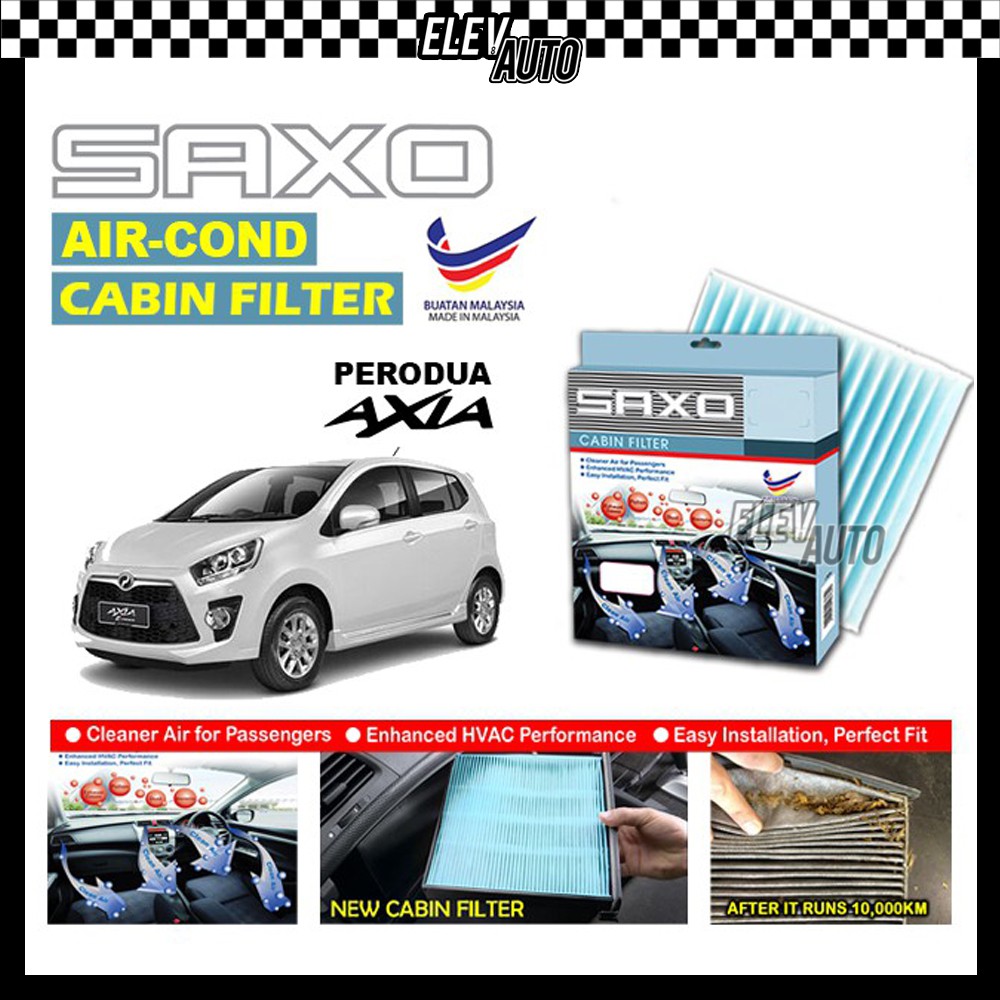 Perodua Axia SAXO Premium Cabin Filter Air Cond Filter Replacement ...