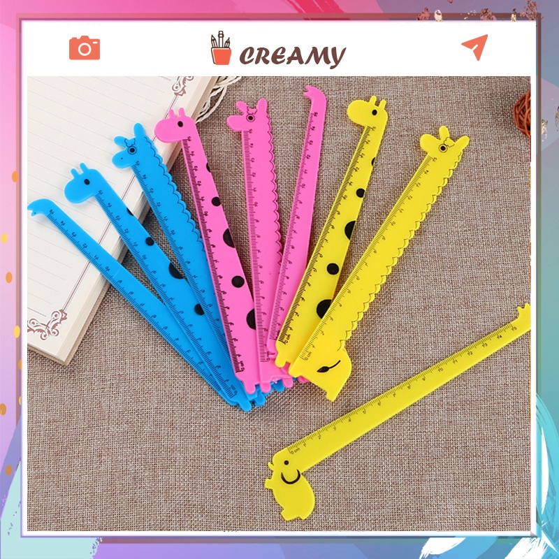 Cute ruler 15cm for students and children to use in studying CREAMY ...