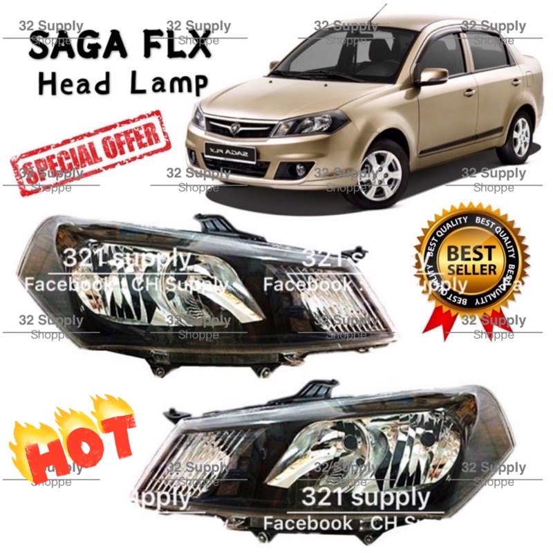 🔥 SAGA FLX FL SV 20112016 HEAD LAMP SMOKE / headlamp / front light