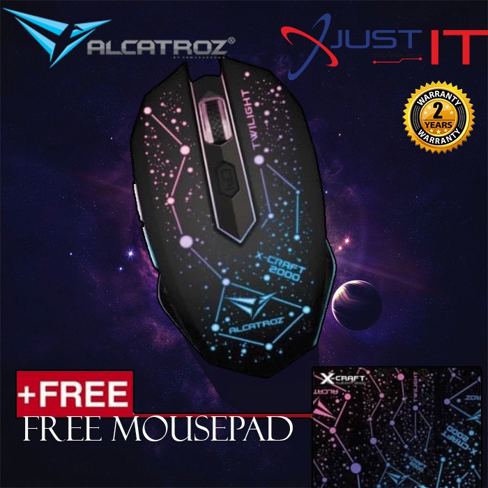 Alcatroz XCraft Pro Twilight 2000 Gaming Mouse With Mouse Pad Shopee Malaysia