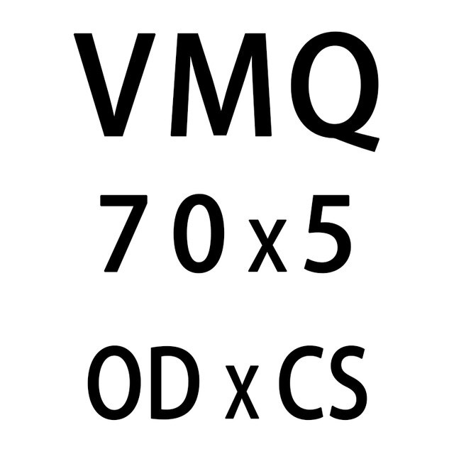 1PC/Lot White Silicone Rubber O Ring CS 5mm Thickness OD55/60/65/70/75