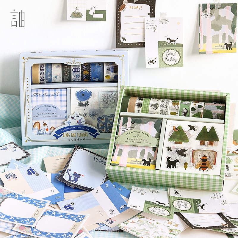 120pcs Minimalist DIY Scrapbook Material Papers Washi Tape Mixed ...