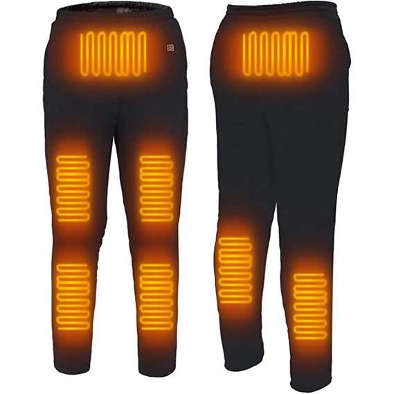 thumbnail image 2 of Unisex USB Heated Pants - 12 Heating Zones, 3 Temperature Levels, Black, Thermal Winter Trousers, Machine Washable 2 of 4