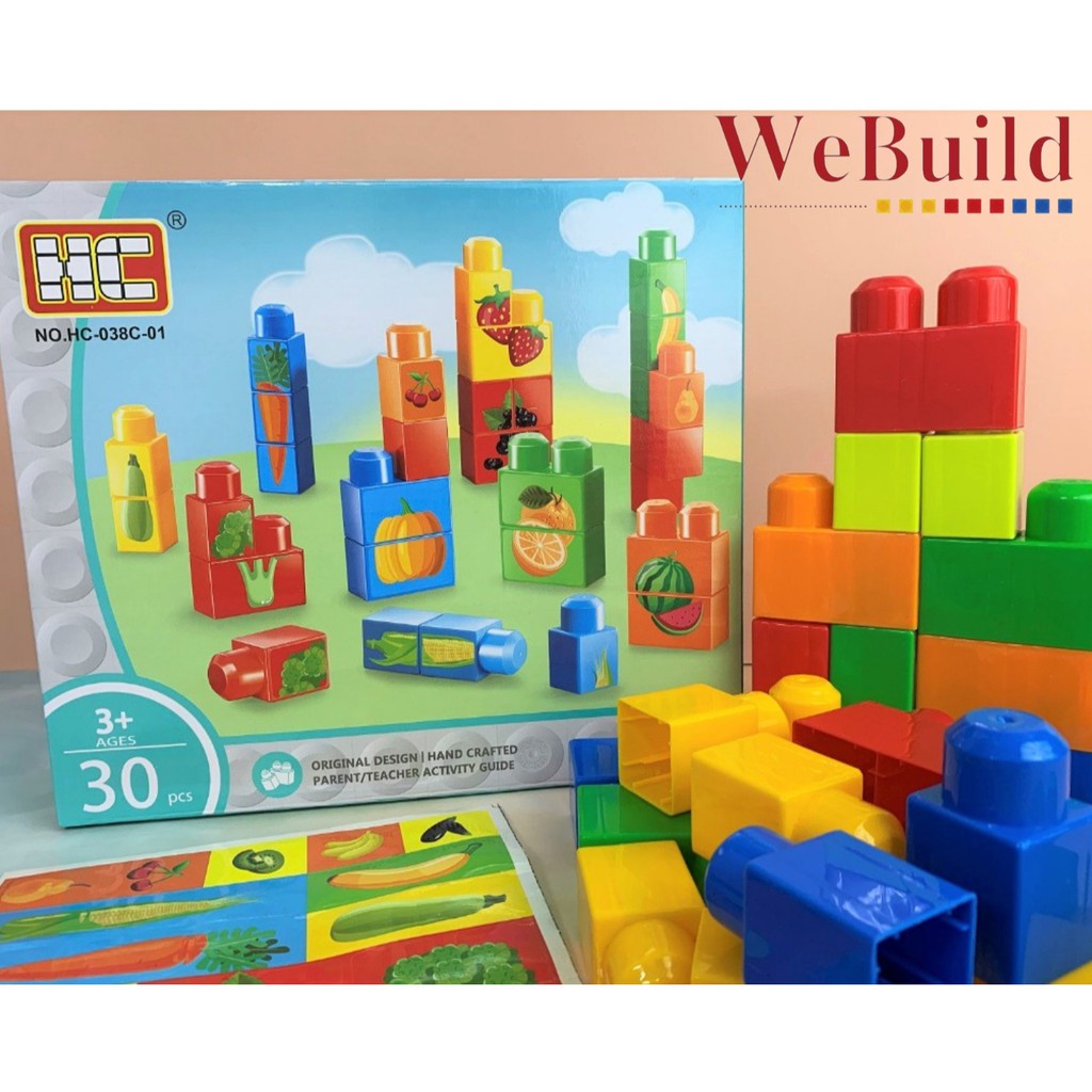 Mega Size Blocks 30pcs Super Mega Builder Big Building Blocks Baby Kids ...