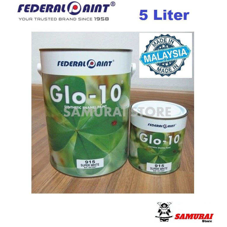 (5 Liter) Federal Glo10 Gloss Paint Wood & Metal 5 Liter / Cat Besi