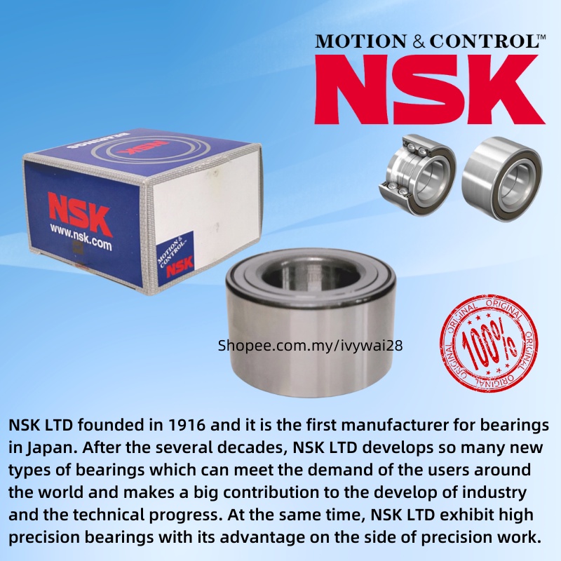 NSK Front Wheel Bearing TOYOTA VIOS NCP93 PERODUA ALZA | Shopee Malaysia