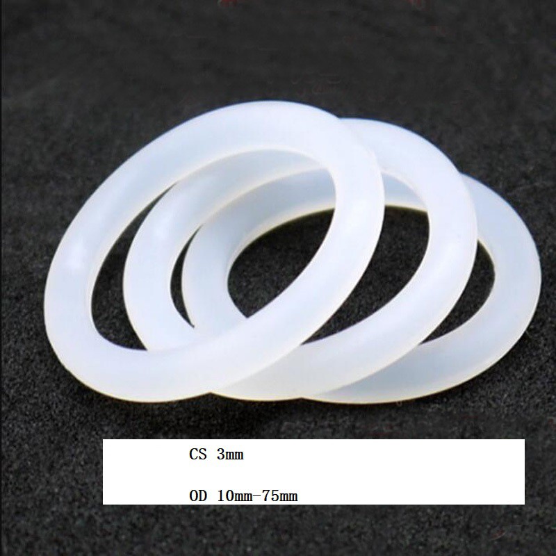 White silicone o rings sales