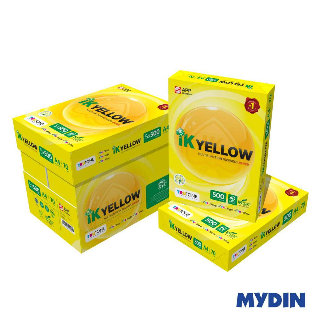 IK Yellow Copier Paper A4 (5 x 70gsm x 500's) | Shopee Malaysia