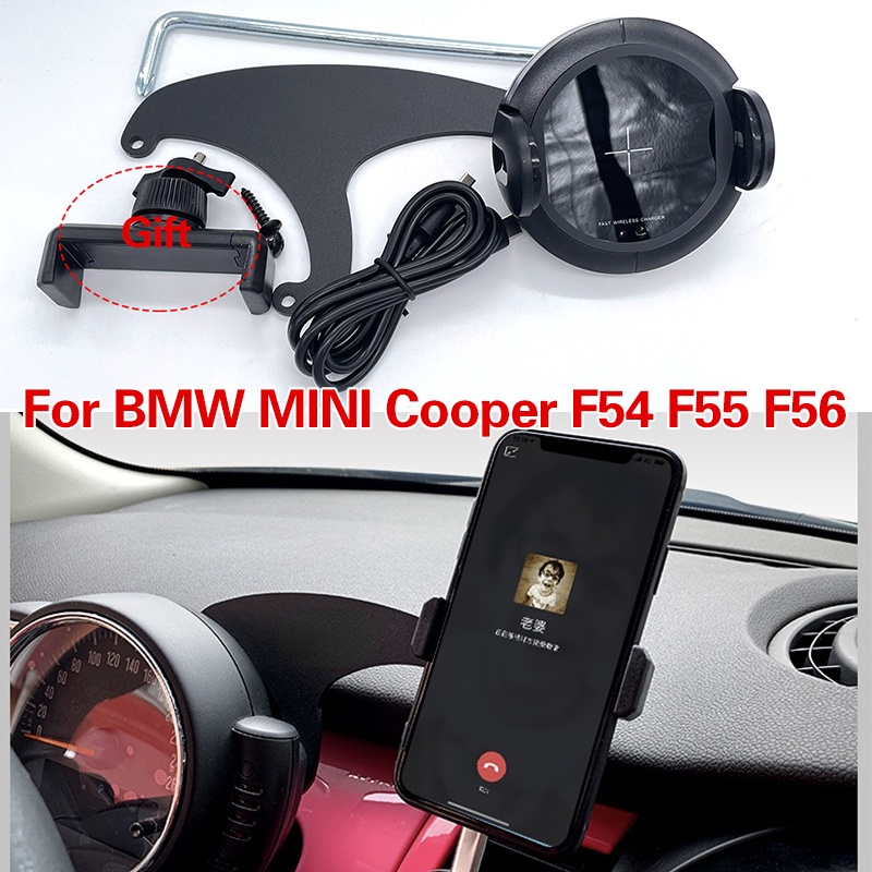 Wireless Charging Phone Holder for BMW MINI Cooper S ONE Clubman F54 F55 F56 Magsafe Cell Phone