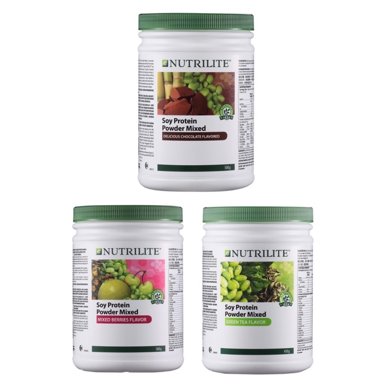 Nutrilite Soy Protein Drink Mix Chocolate Flavour 500g/Mixed Berries