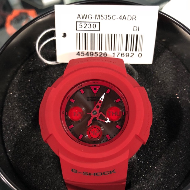 G-Shock 35Th Anniversary Red Out Series AWG-M535C-4 Liquid