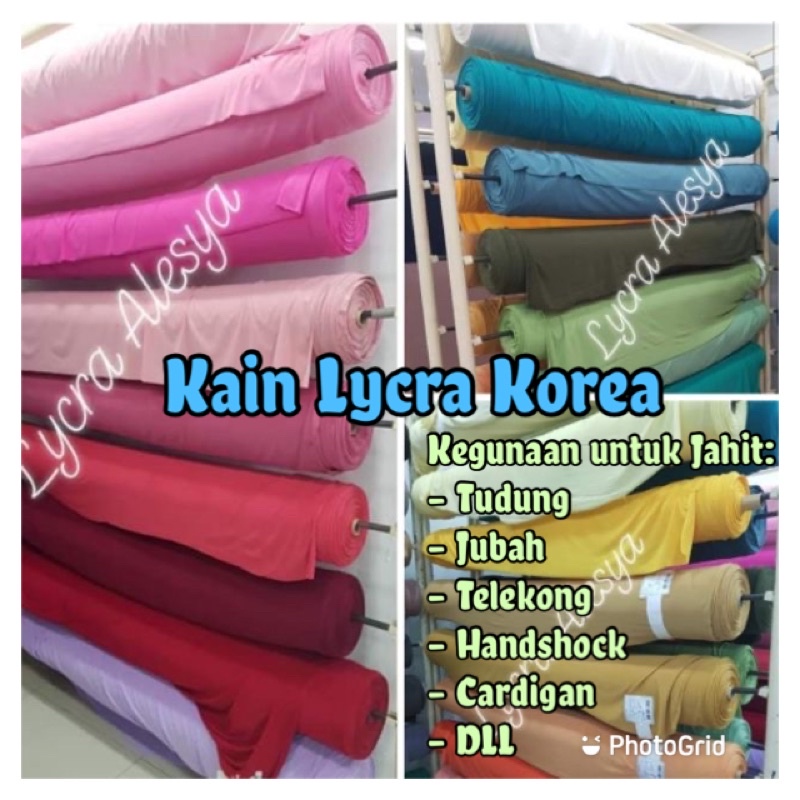 KAIN LYCRA BIDANG 60_JAHIT TUDUNG/JUBAH_[OPEN METER]_ | Shopee Malaysia