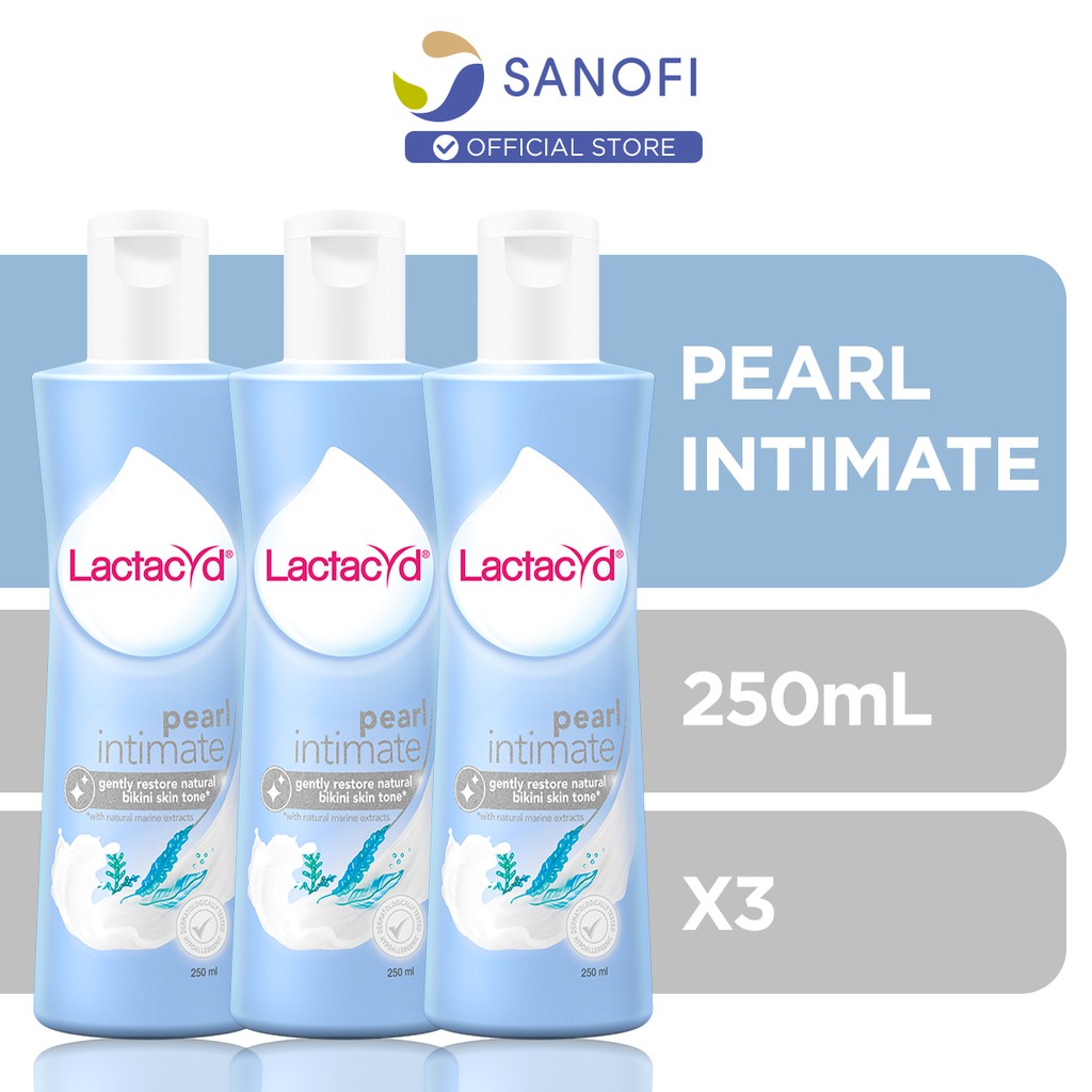 Lactacyd Feminine Wash Pearl Intimate Whiten Dull Skin (3 x 250ml) [Exp