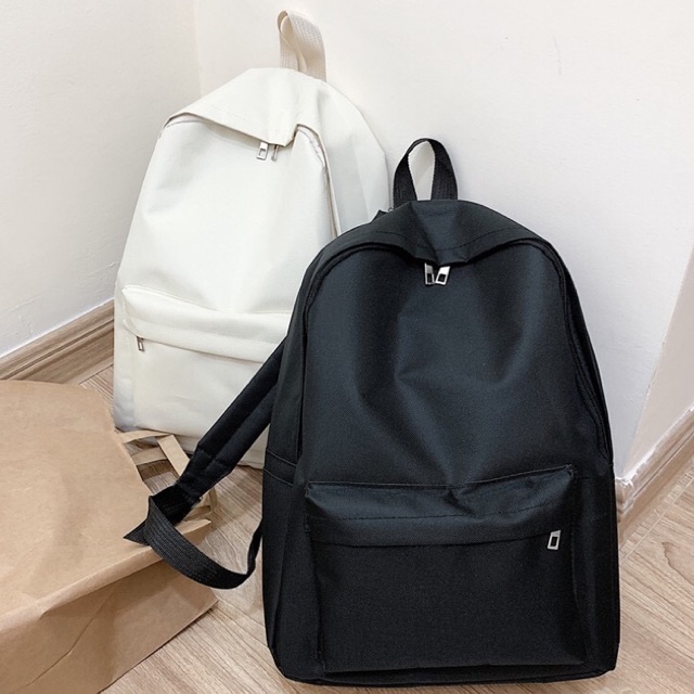 Vintage Schoolbag Korean Retro Large Capacity Plain Colour Backpack ...