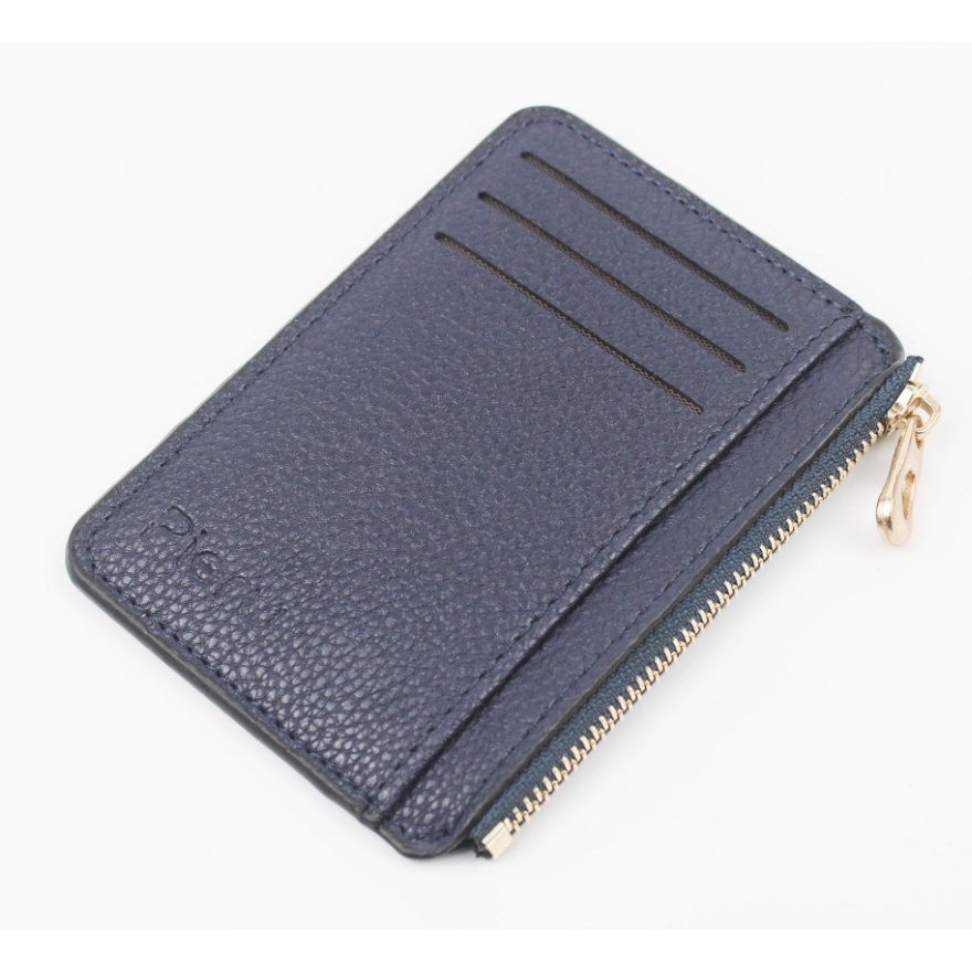 (Readystock)W01 Unisex Slim PU Leather Card Holder Zipper Wallet Purse ...