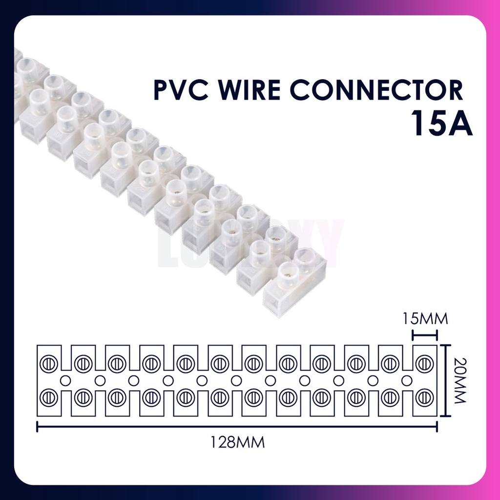 LMY_ PVC Wire Connector 5A 10A 15A 20A 30A 60A Terminal Block Cable ...