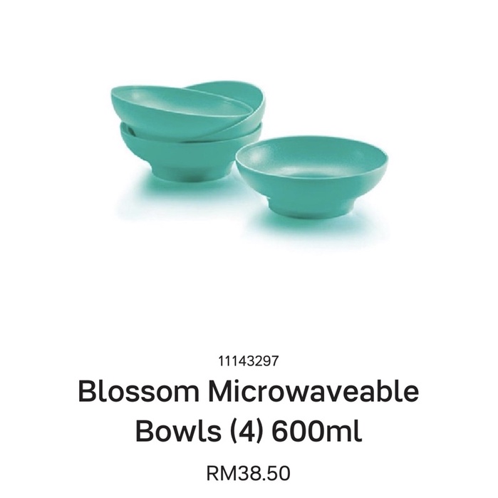 Tupperware Microwaveable Bowls 600ml (4pcs) Shopee Malaysia
