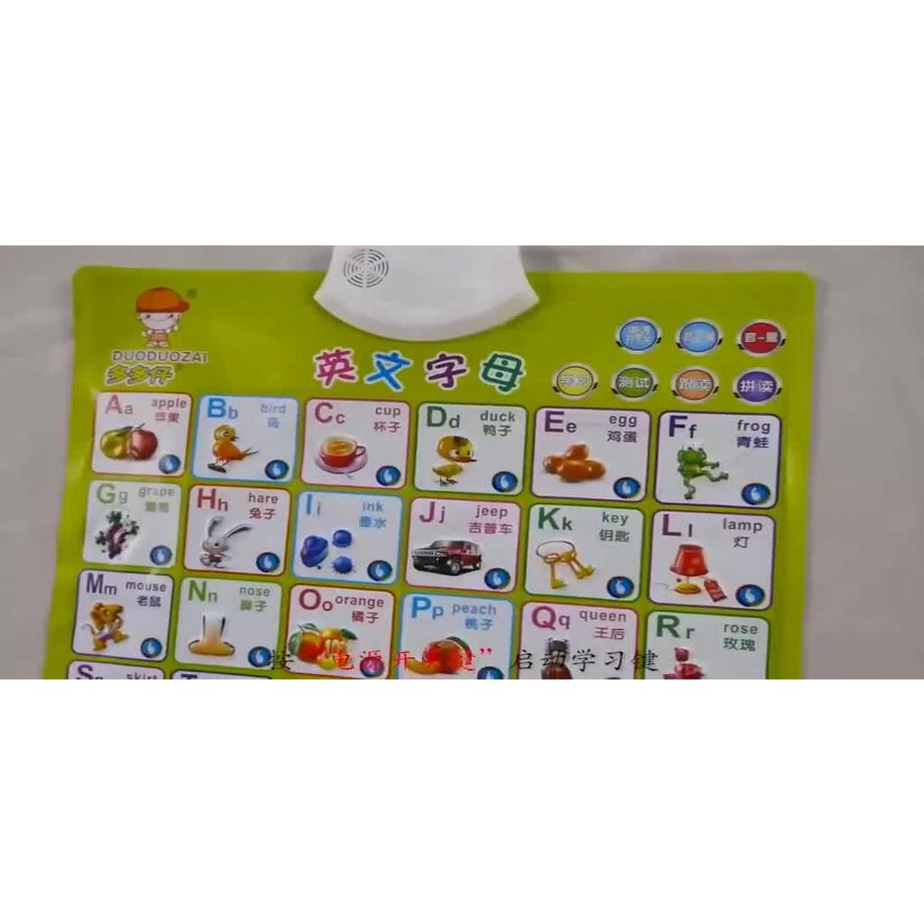 [Ready Stock] Electronic Talking 3D Poster Alphabet Wall Chart, Talking ...