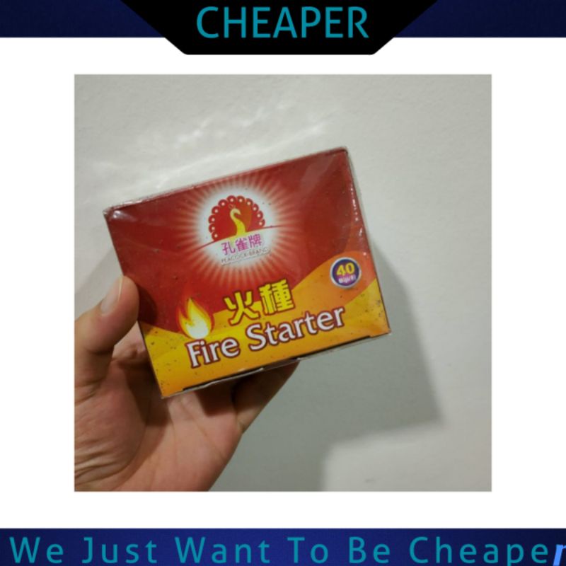 40pcs Fire Startersumbu Apinyala Apipembakar Arang 火种murah Shopee Malaysia 5611