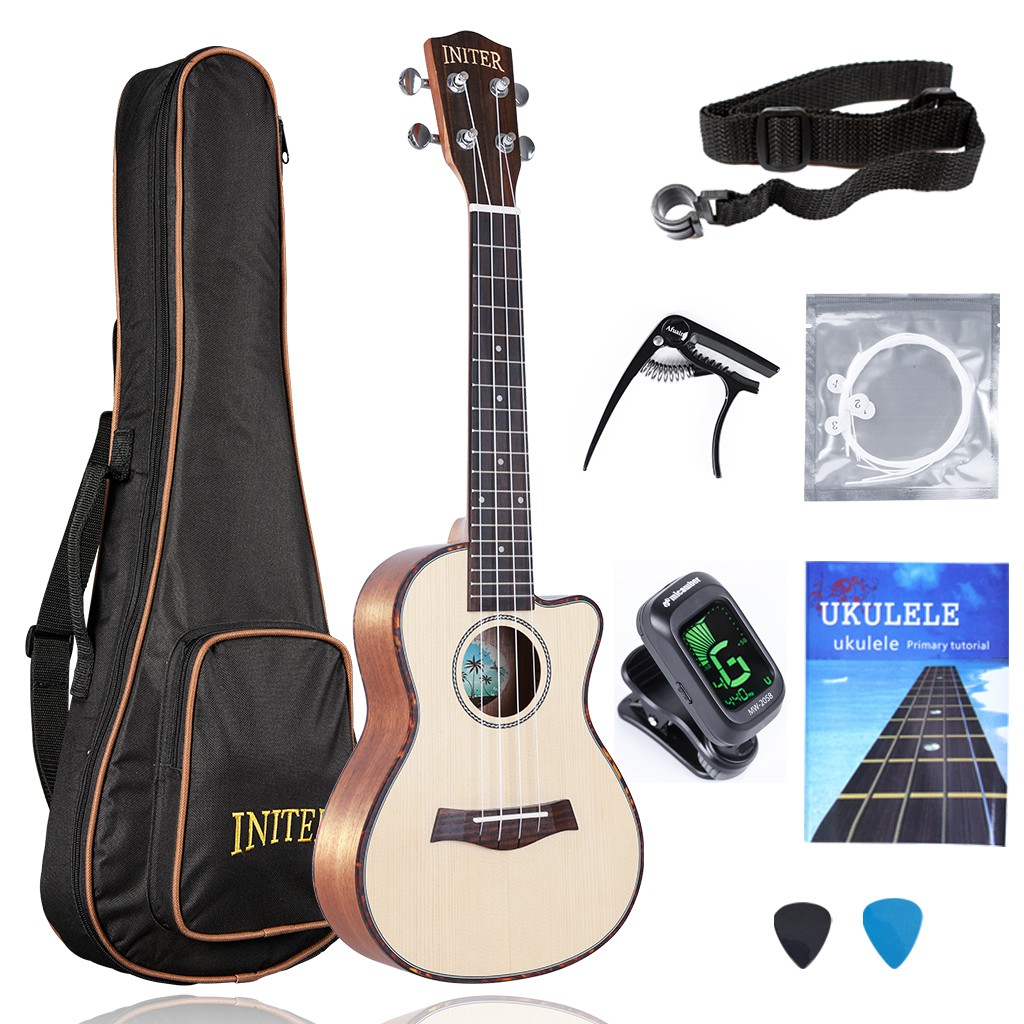 INITER 23 inch concert Solid Top ukulele traditional instrument