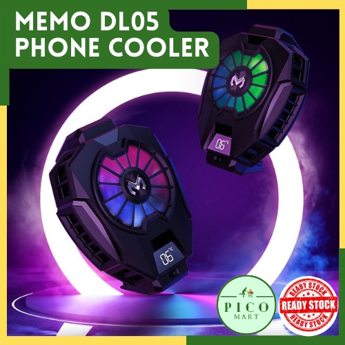 MEMO DL05 Phone Cooler Mobile Phone Cooling Fan Mobile Phone Radiator with LED Temperature