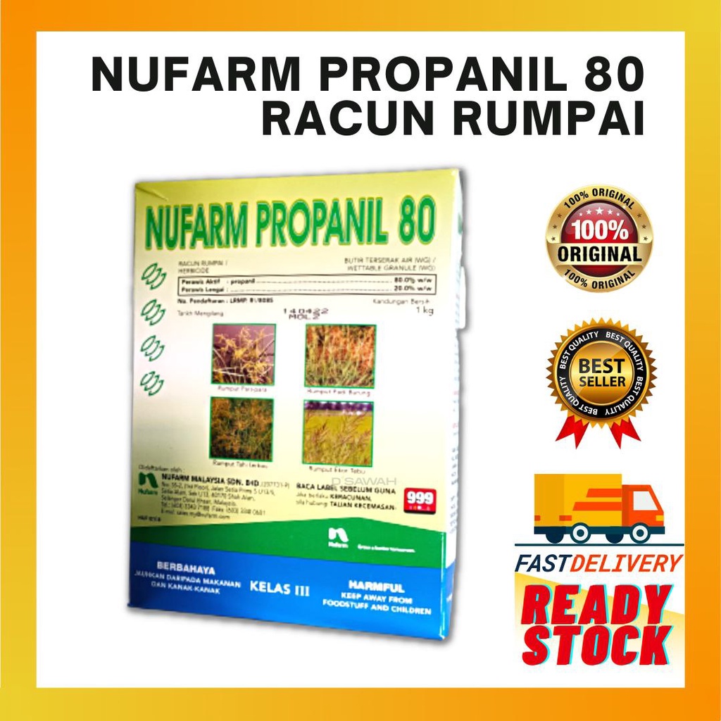 Racun Rumpai Padi Propanil 80 1kg Rumput Ekor Tebu Padi Burung Para ...