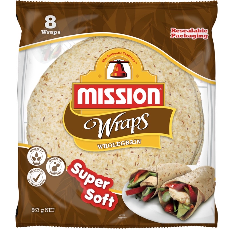 MISSION WRAPS / TORTILLA WRAP / ROTI TORTILLA / BURITTO BREAD | Shopee ...