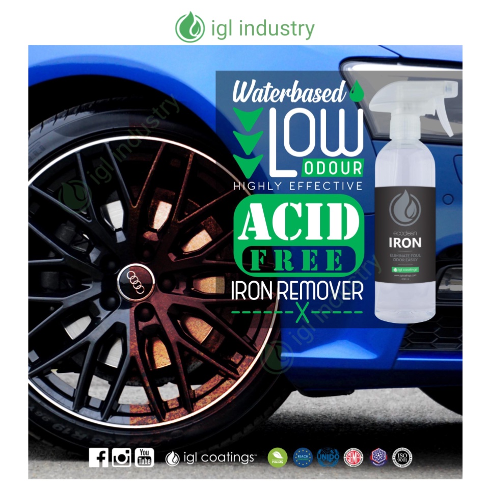 IGL Coatings Ecoclean Iron Car Wheel Cleaner Brake Dust Iron