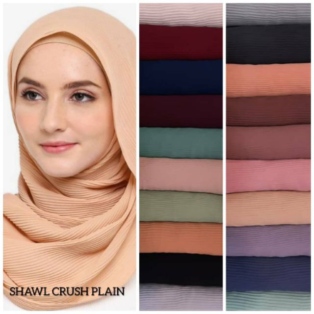 tudungpeople pleated shawl