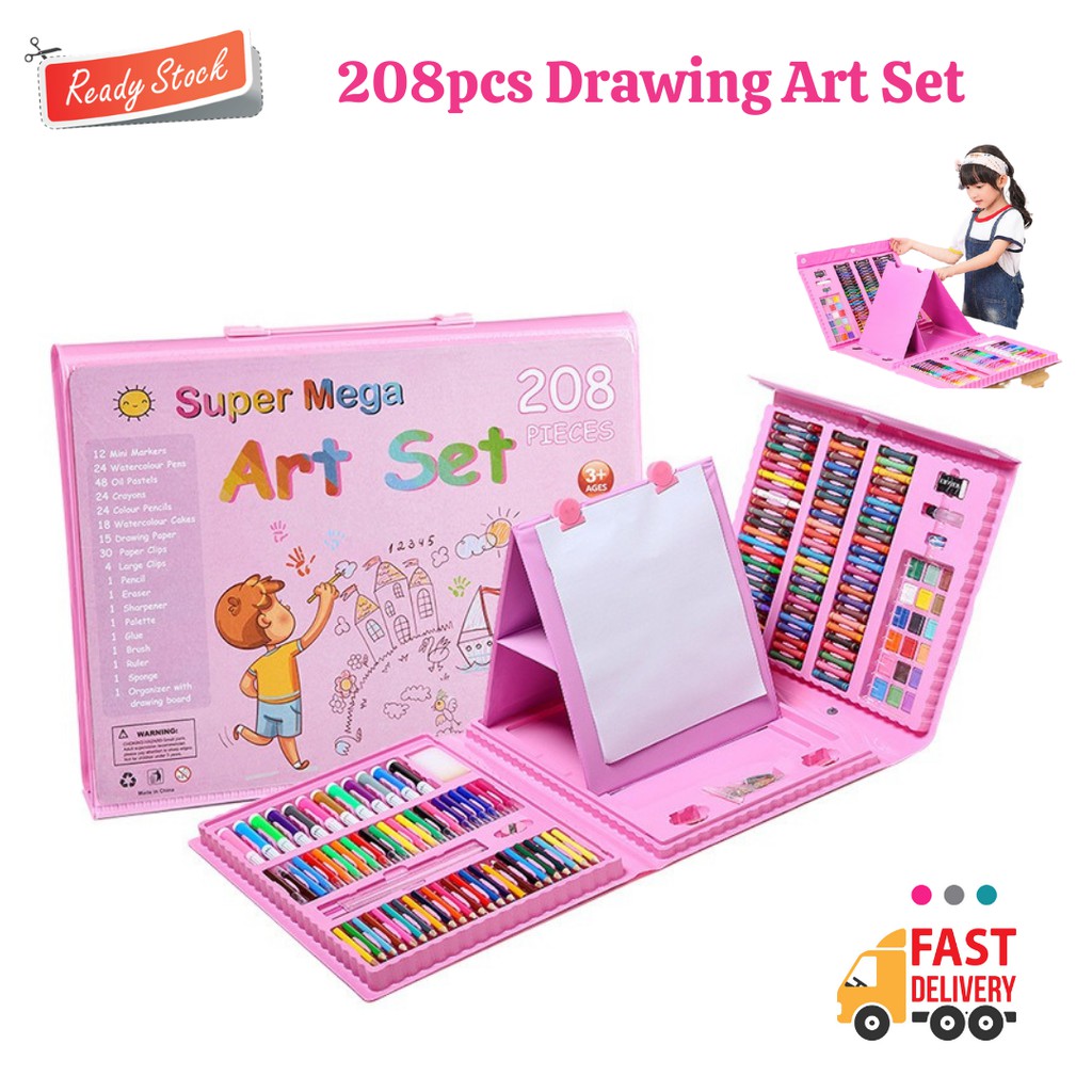 H&B 208pcs Reliable art supplies for kids art set for drawing art