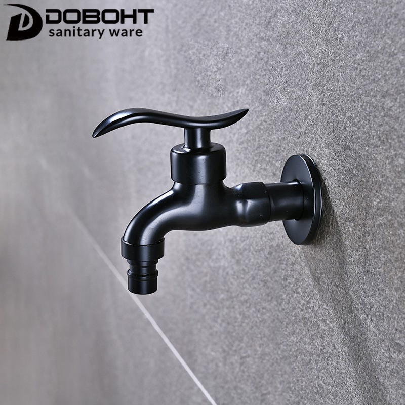 DOBOHT Black Brass Material Washing Machine Tap Mop Pool Tap Laundry ...
