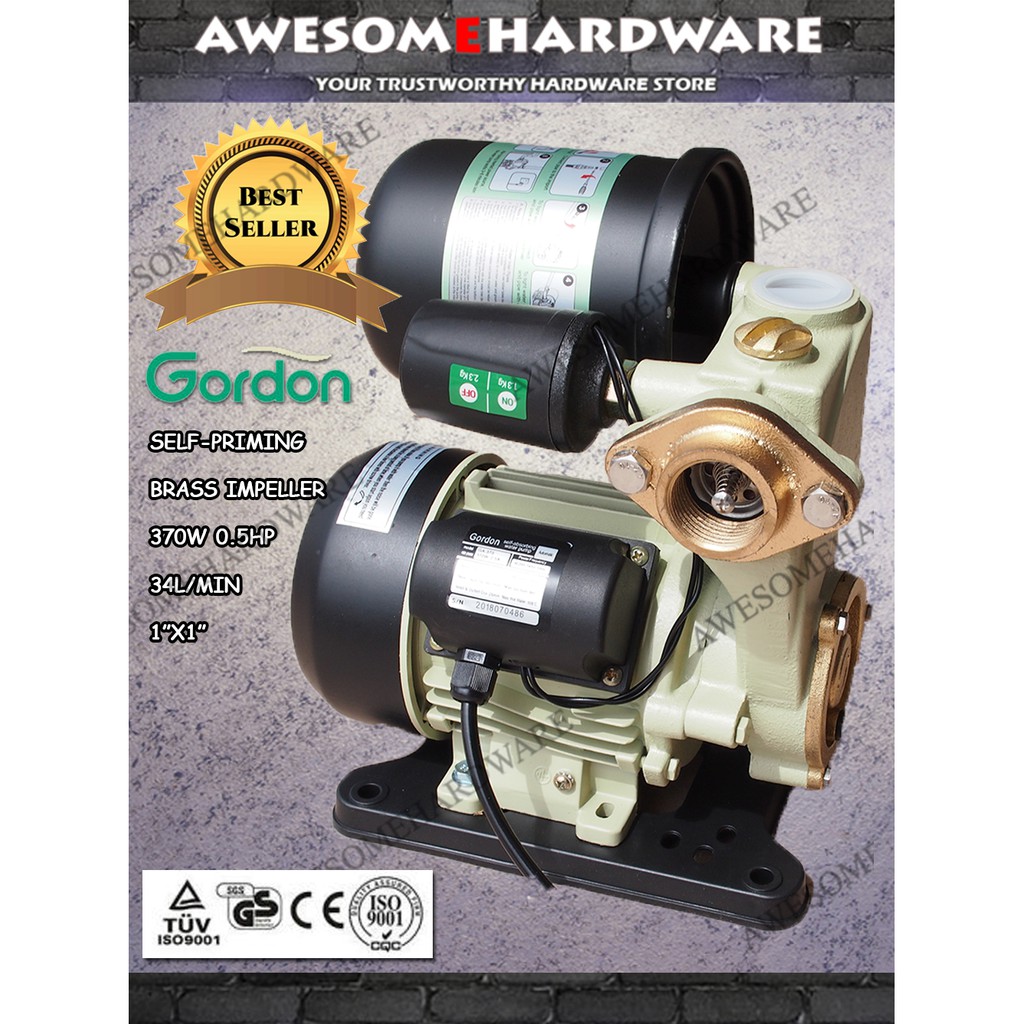 (AUTOMATIC PUMP) GORDON GA370 370W 0.5HP AUTO SELF PRIMING WATER