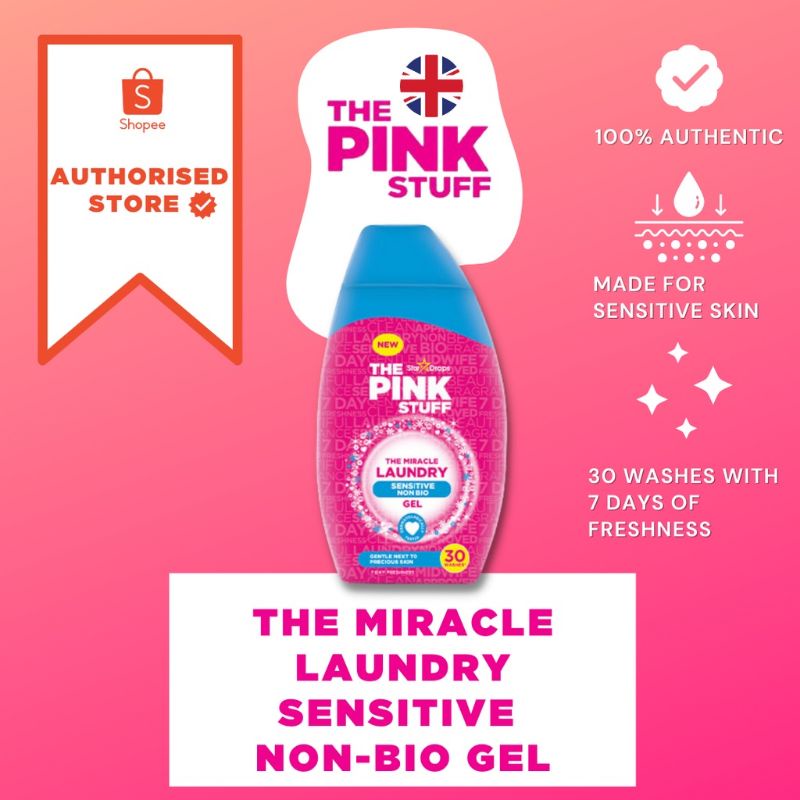The Pink Stuff Laundry Miracle Gel 900ml Dermatologist Tested Shopee