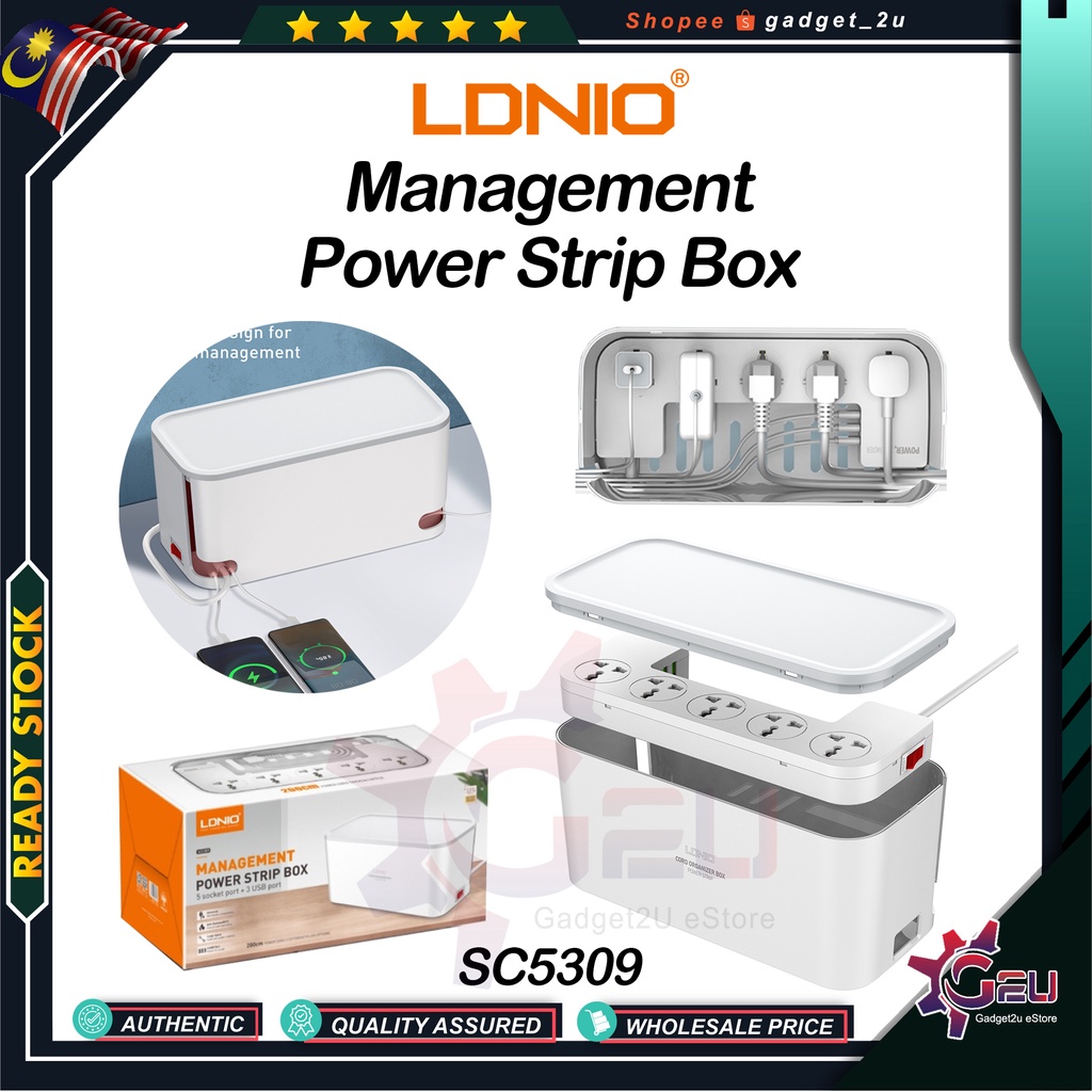 Original LDNIO SC5309 Management Power Strip Box With 5 Extensions