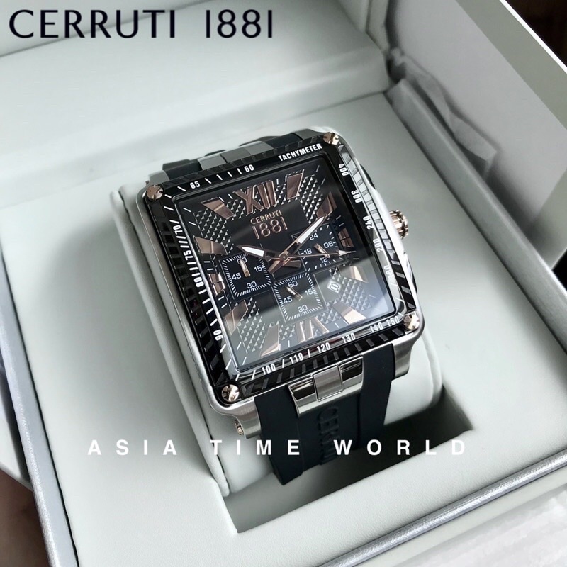 Ready Stock ORIGINAL Cerruti 1881 CTCRA012 Square Design Silicone