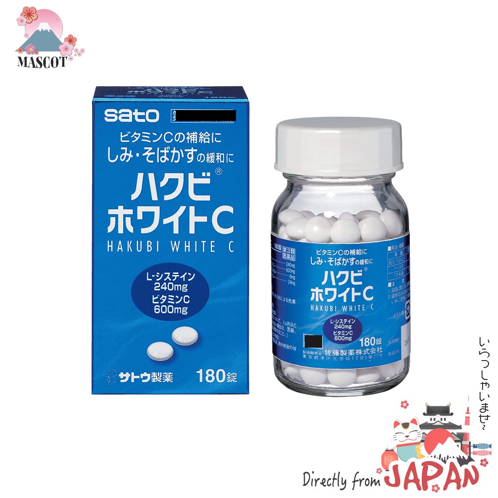 Japan Sato HAKUBI WHITE C PLUS 180tablets