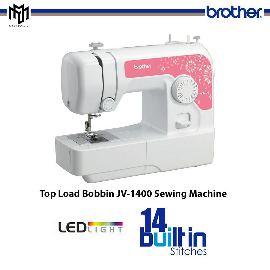 Brother JV1400 Portable Mechanical Sewing Machine 14 Builtin Stitches Top Load Bobbin JV1400