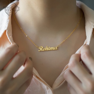 Gold necklace with hot sale name price