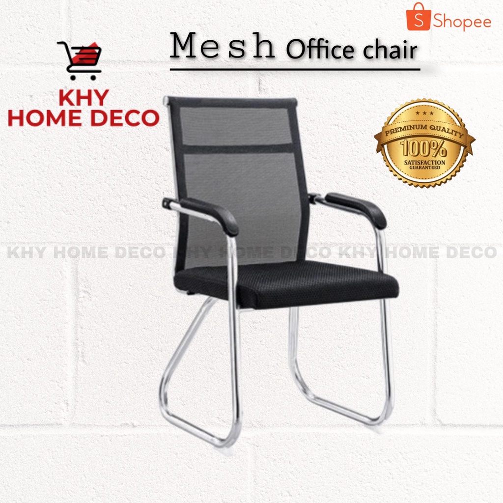 KHY"S"OFFICE CHAIR LIFT SWIVEL CHAIR/Black Reinforced Bow Frame Type