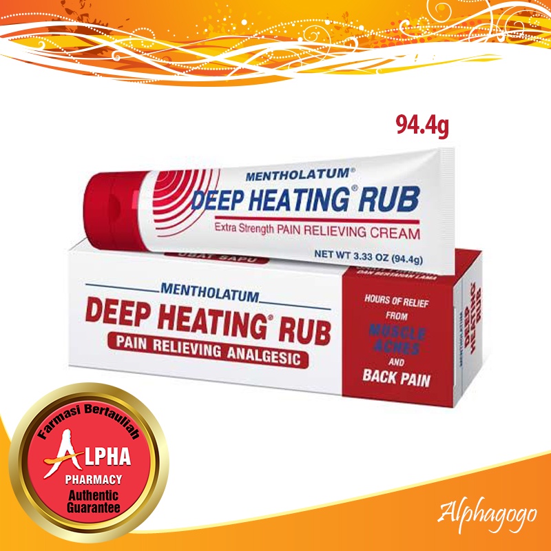 Mentholatum Deep Heating Rub Extra Strength Pain Relieving Cream (94.4g