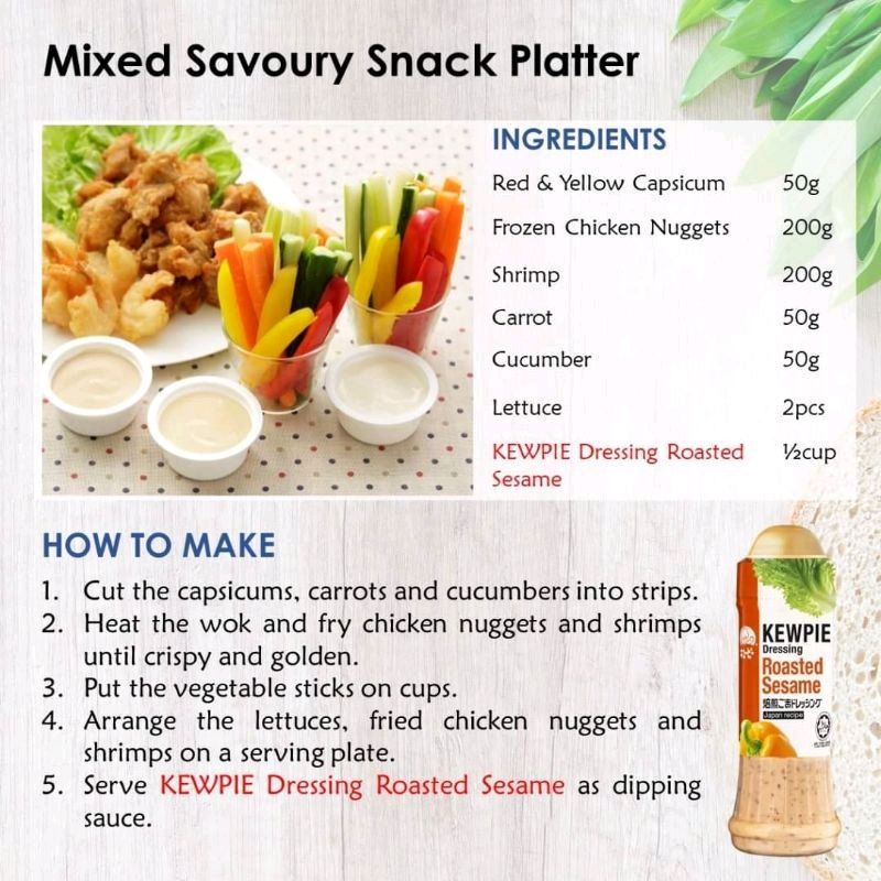 KEWPIE Roasted Sesame Kewpie Hot and Spicy Salad Dressing for Diet