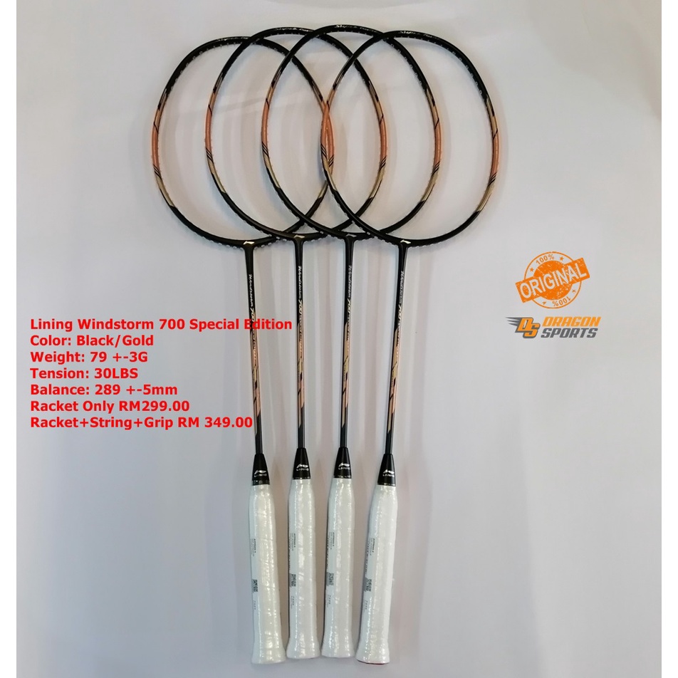 LINING windstorm 700 special edition black/gold color 100 ORIGINAL