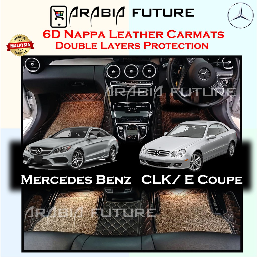 Mercedes Benz CLK E coupe W208 W209 W207 6D Floor mat Premium Carmats ...