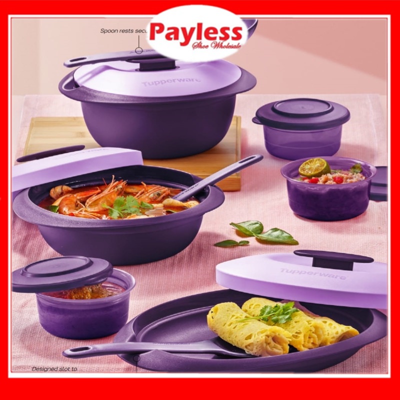 READY STOCK🔥PAYLESS Tupperware Purple Royale Petit Serveware Set