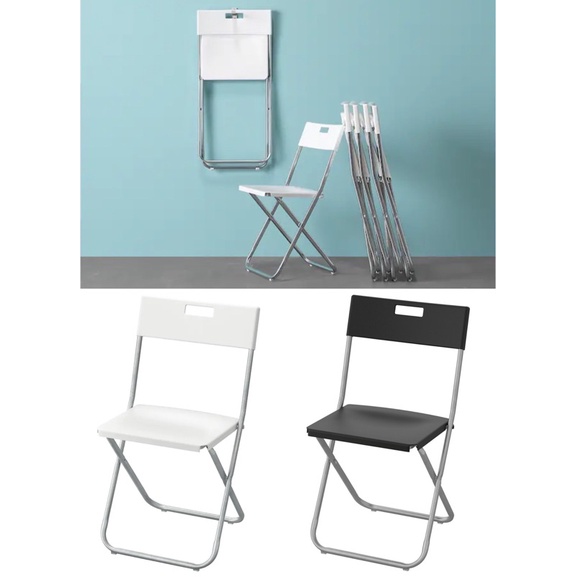 IKEA GUNDE Folding chair, white Shopee Malaysia